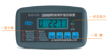 SJD-CS+系列电动机hjc黄金城监控器面板示意图
