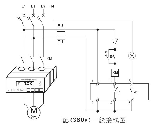 电动机hjc黄金城监控器380v一般接线图